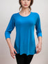 Elegant 3/4-Sleeve Color Shirt - T311